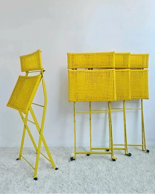 Set 4 Sillas Plegables Scoubidou | Vintage 80s
