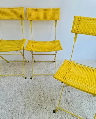 Set 4 Sillas Plegables Scoubidou | Vintage 80s