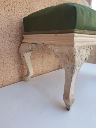 Taburete banqueta puff Francés Luis XV Abatible