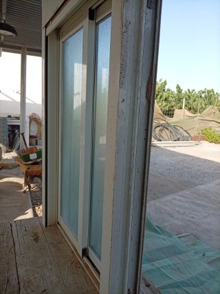 Ventana corredera con cristales