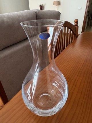 Jarrón o decantador de cristal Bohemia