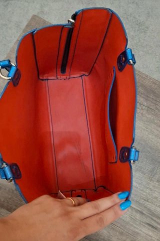 Borsa Gaudi blu e rossa
