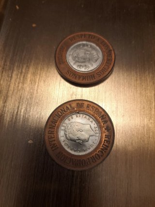 2 Medallas Conme. 5 Ptas. 1975 Transición X.& F Ca