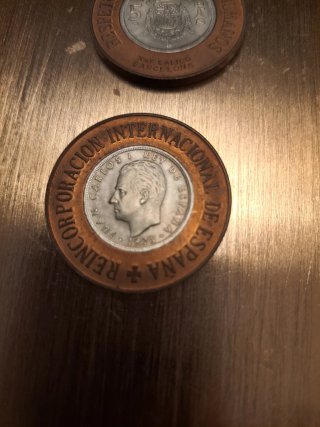 2 Medallas Conme. 5 Ptas. 1975 Transición X.& F Ca