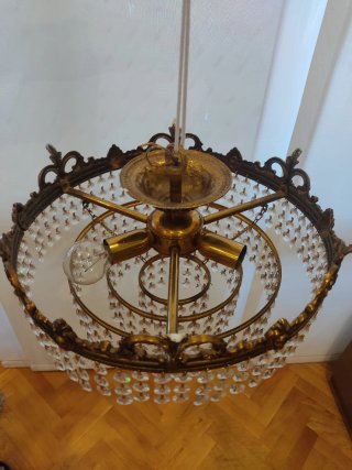Lámpara de techo de cristal Vintage