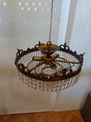 Lámpara de techo de cristal Vintage