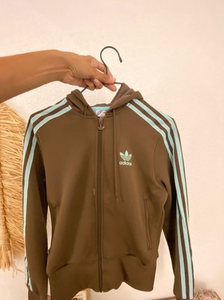 Chándal Adidas Marrón Rayas Azules Talla S
