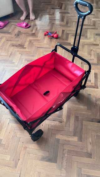Carro de playa plegable rojo 220 litros