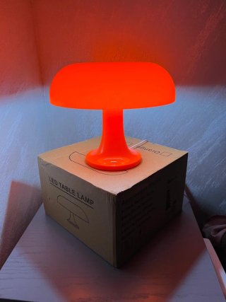 Lampada Stile Ikea Artemide Fungo Arancione