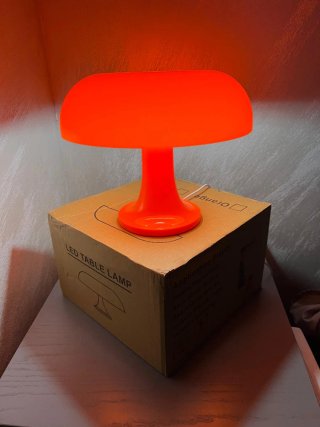 Lampada Stile Ikea Artemide Fungo Arancione