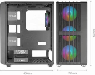 Caja PC ATX  Mars Gaming MC-VAULT Negra. Nueva.