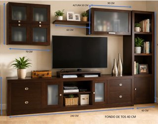 Mueble TV + Estantería + Repisas