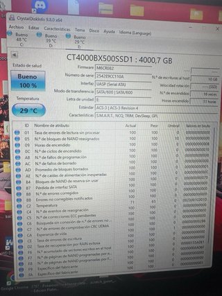 SSD Crucial BX500 4TB SATA 2.5