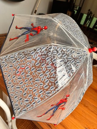 Paraguas infantil Spiderman transparente