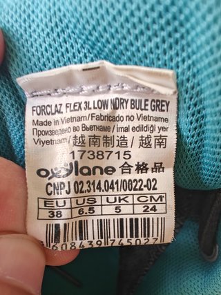 Zapatillas de trekking/senderismo, talla 38