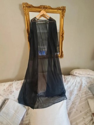 Alta costura 1950s tul y encaje artesanal