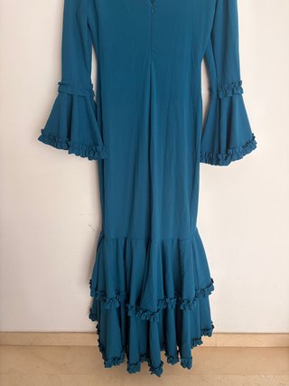 Vestido Flamenca Azul Verde