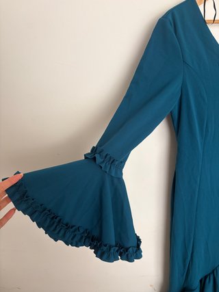 Vestido Flamenca Azul Verde