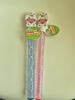 2 Varitas de Burbujas de Colores Unicornio
