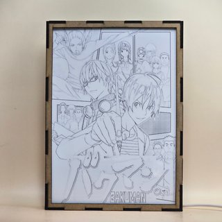 Lámpara LED Bakuman Follow the Manga