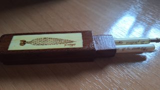 Estuche bolígrafo madera vintage
