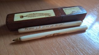 Estuche bolígrafo madera vintage