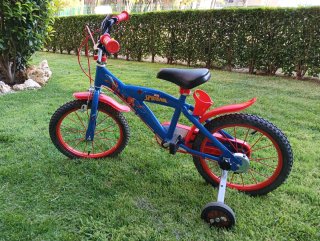 Bicicleta Infantil Spiderman Azul y Roja