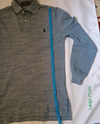 Polo Ralph Lauren Manga Larga Gris XS