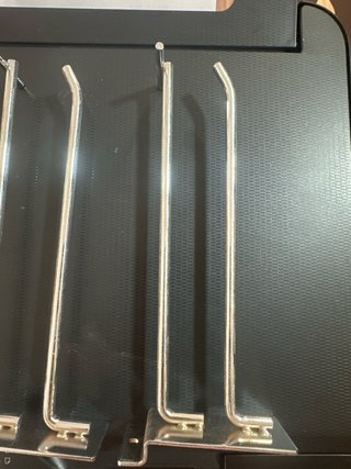 112 Ganchos metálicos para estantería (plateados)