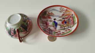 Lote 2 tazas japonesas cáscara de huevo