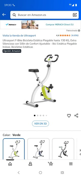 Bicicleta Estática Plegable Ultrasport