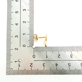 Pendiente combinado de oro 18k circonitas, 1.29 g.