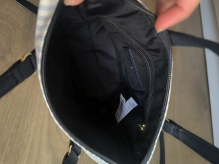 Bolso Tommy Hilfiger Rayas Azul Blanco