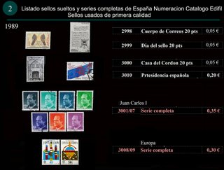 Sellos Año 1989 Completo y sueltos Usados España