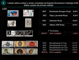 Sellos Año 1989 Completo y sueltos Usados España