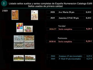 Sellos Año 1989 Completo y sueltos Usados España