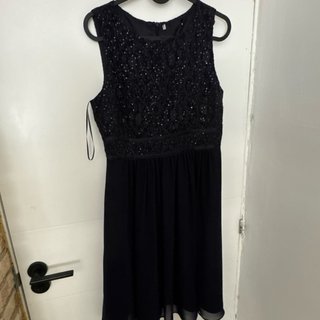 Vestido de fiesta negro lentejuelas