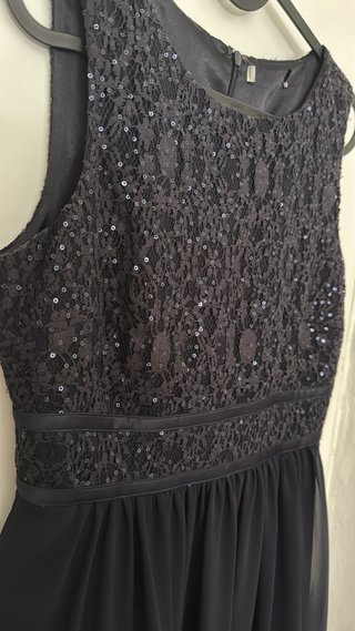 Vestido de fiesta negro lentejuelas