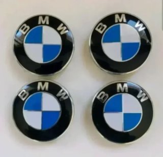 4 TAPAS BUJE CENTRO RUEDA LLANTA ORIGINAL BMW 68MM