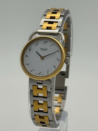 Reloj Hermès Paris Vintage Mujer Oro y Plata