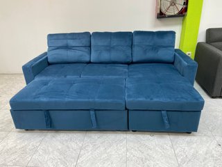 Sofá cama azul 215 cm GRAN OFERTA