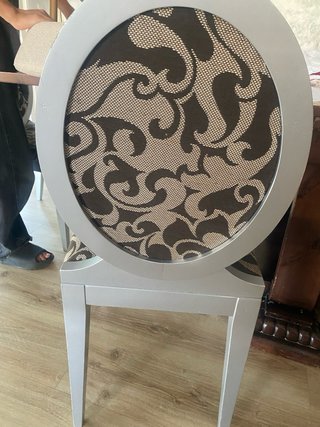 5 Sillas de comedor tapizadas madera