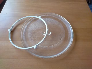Plato de cristal para microondas 25 cm diámetro.