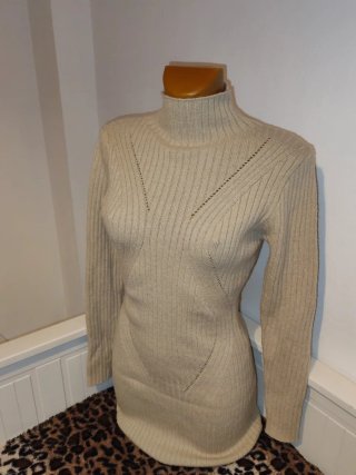 Vestido de punto Shein beige talla S