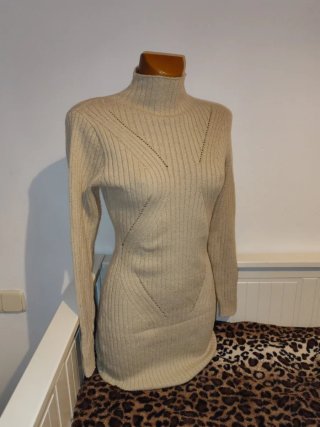 Vestido de punto Shein beige talla S