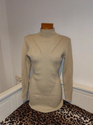 Vestido de punto Shein beige talla S