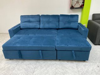 Sofá azul con arcón GRAN OFERTA