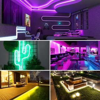 Tira LED Neón LUXONIC 5m RGB Bluetooth IP67