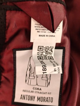 Traje Antony Morato Chaqueta y Pantalón Negro