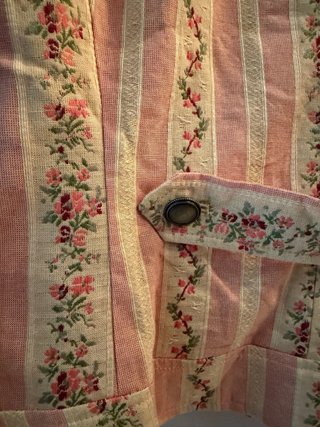 Casaco Zara floral às riscas